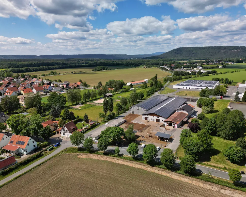 Luftbild vom Reitstall Rädlein Luftbild vom Reitstall Rädlein